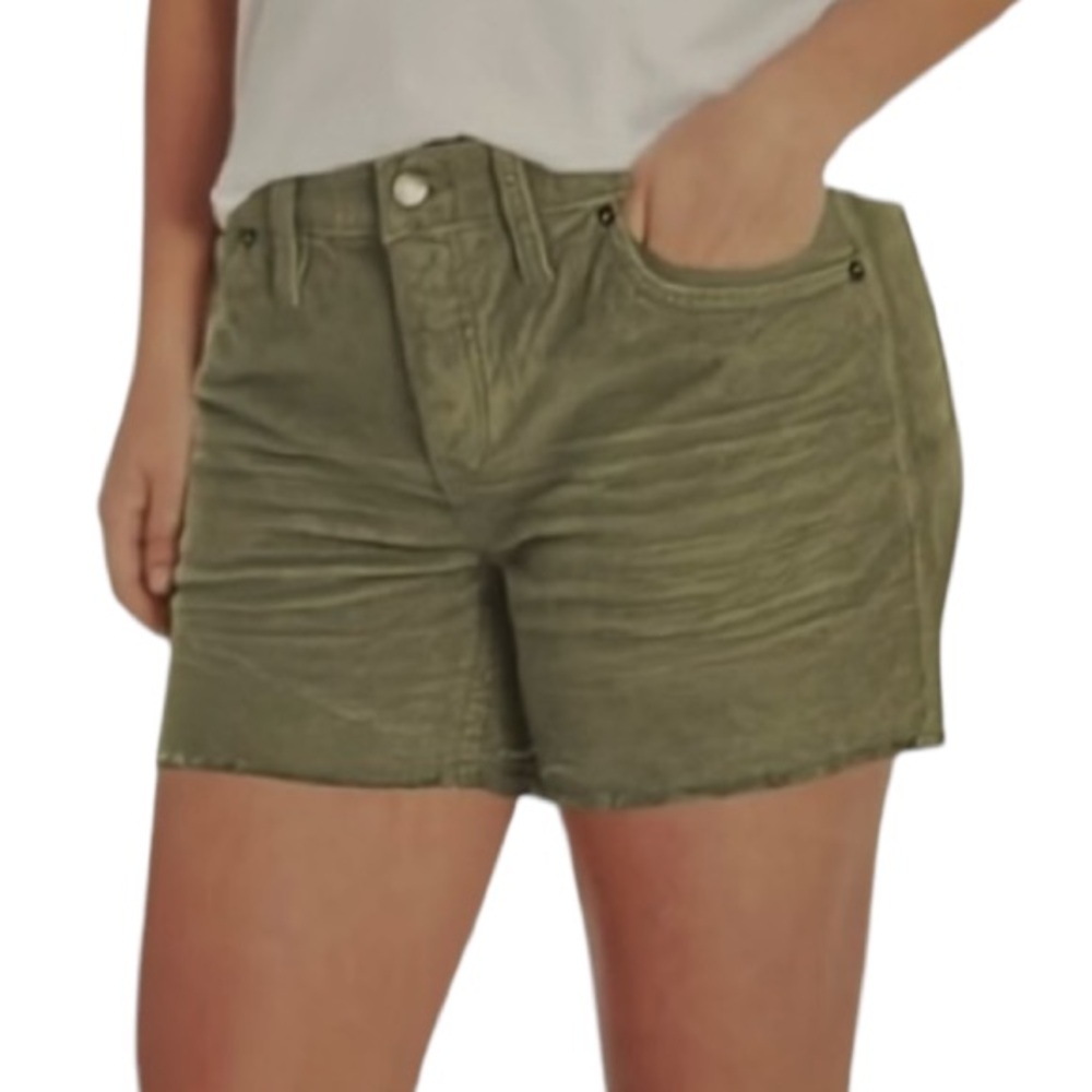 Gap corduroy soft stretch cut-off shorts mid-rise frayed hem size 8